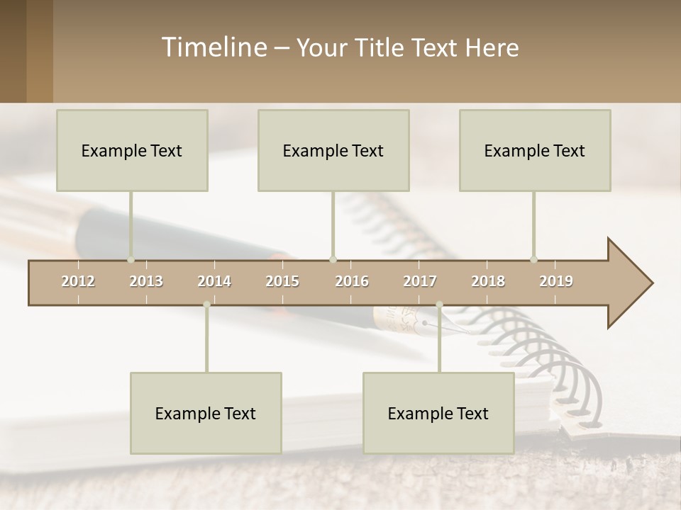 A Notebook With A Pen On Top Of It PowerPoint Template