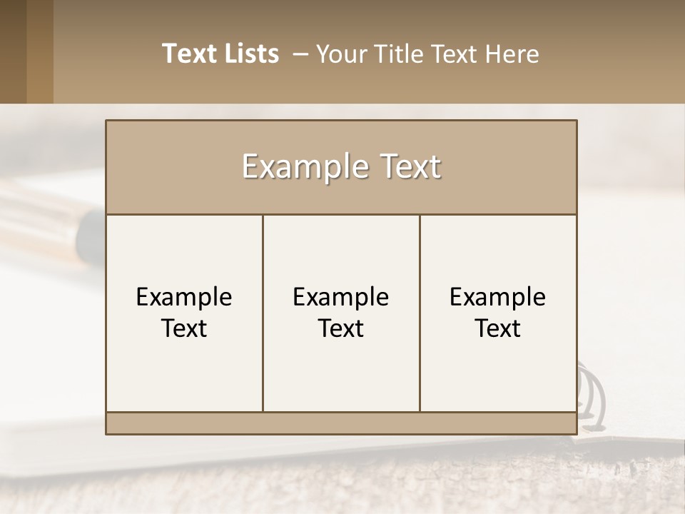 A Notebook With A Pen On Top Of It PowerPoint Template