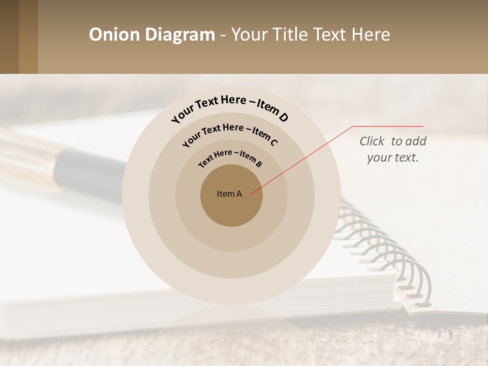 A Notebook With A Pen On Top Of It PowerPoint Template