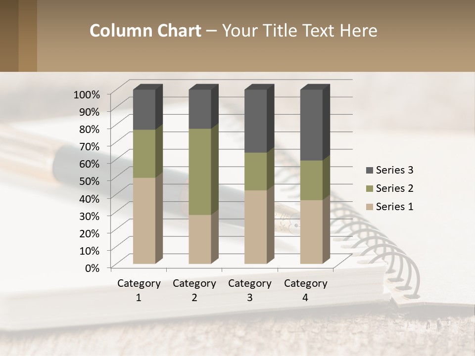 A Notebook With A Pen On Top Of It PowerPoint Template