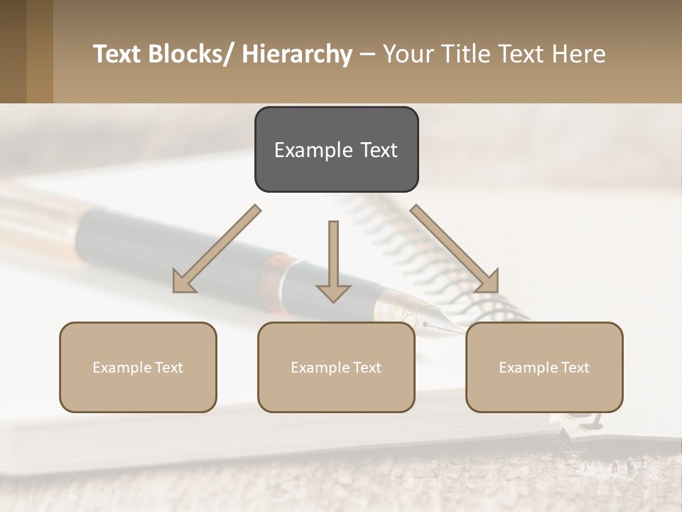 A Notebook With A Pen On Top Of It PowerPoint Template