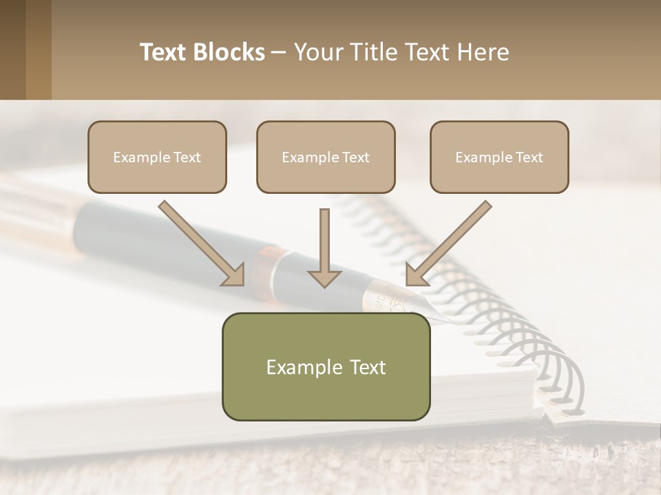A Notebook With A Pen On Top Of It PowerPoint Template