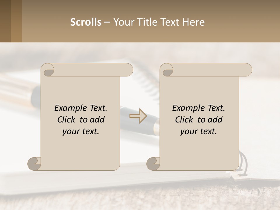 A Notebook With A Pen On Top Of It PowerPoint Template