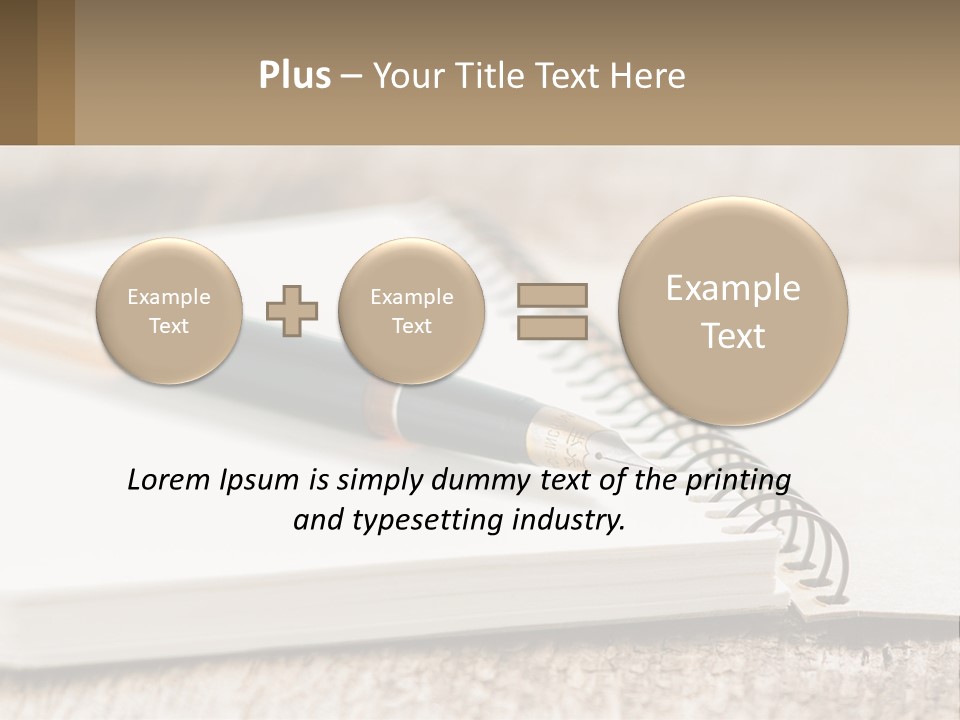 A Notebook With A Pen On Top Of It PowerPoint Template