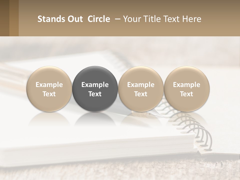 A Notebook With A Pen On Top Of It PowerPoint Template