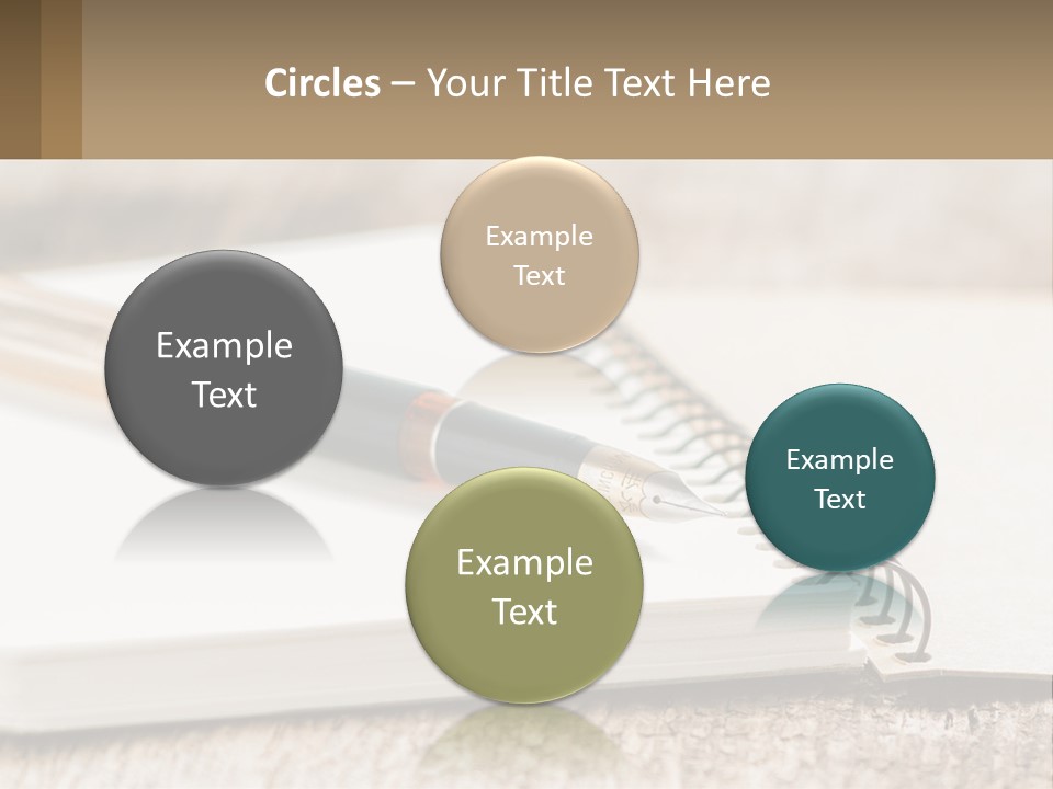 A Notebook With A Pen On Top Of It PowerPoint Template