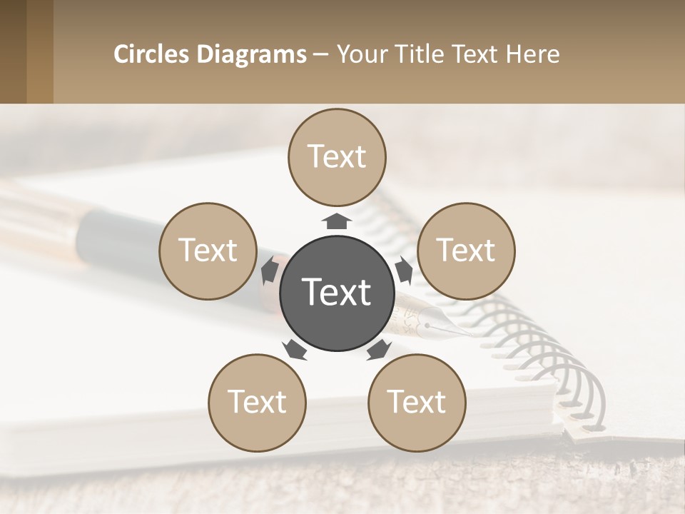 A Notebook With A Pen On Top Of It PowerPoint Template