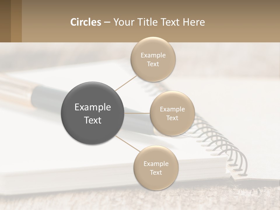 A Notebook With A Pen On Top Of It PowerPoint Template