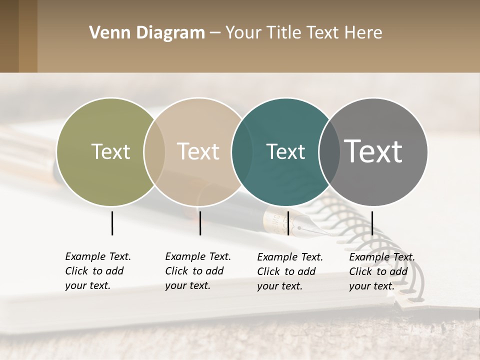 A Notebook With A Pen On Top Of It PowerPoint Template
