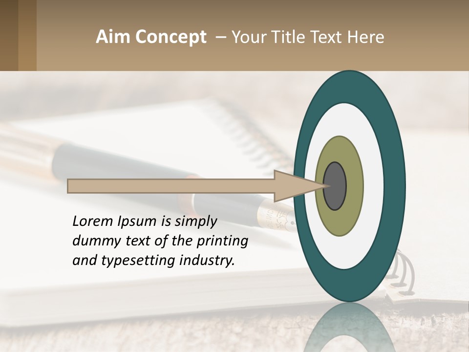 A Notebook With A Pen On Top Of It PowerPoint Template