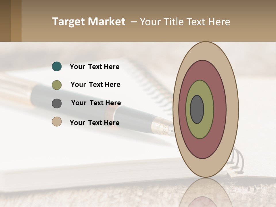 A Notebook With A Pen On Top Of It PowerPoint Template