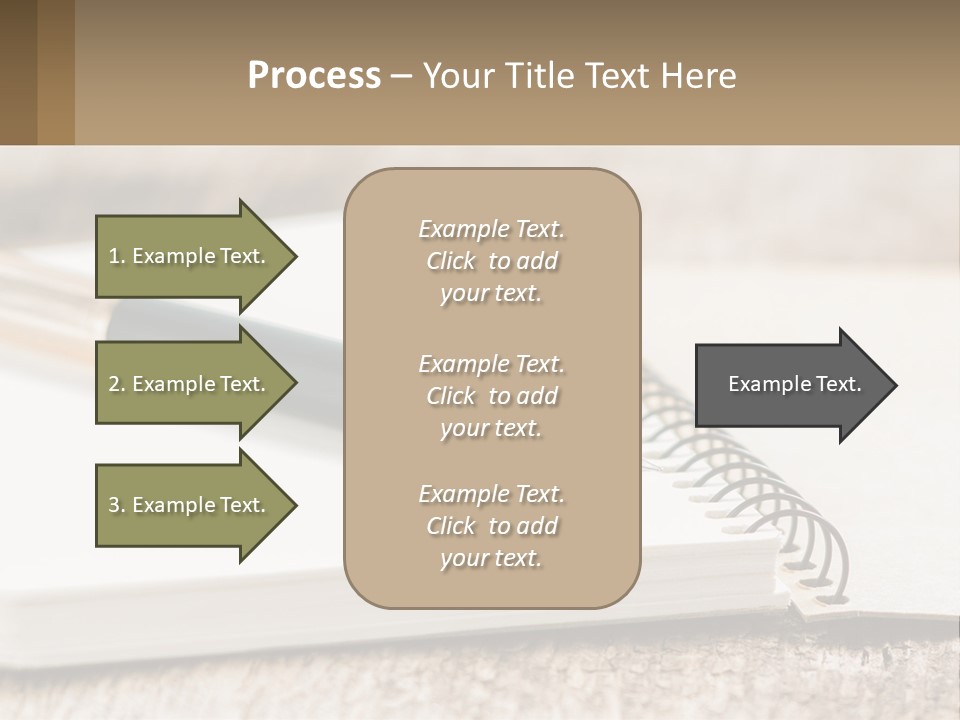 A Notebook With A Pen On Top Of It PowerPoint Template