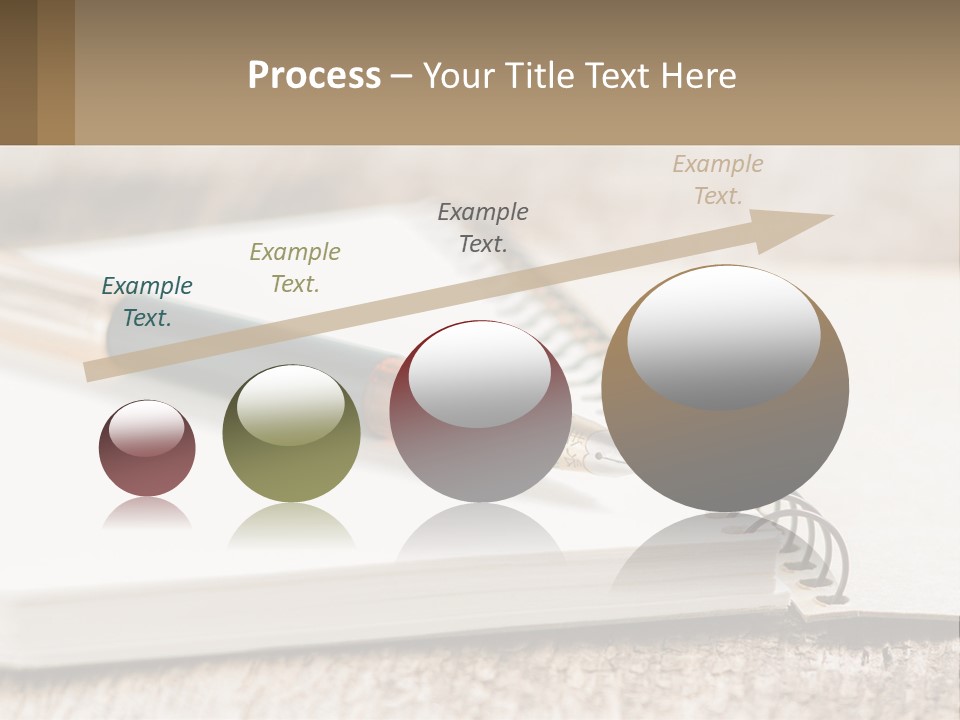 A Notebook With A Pen On Top Of It PowerPoint Template