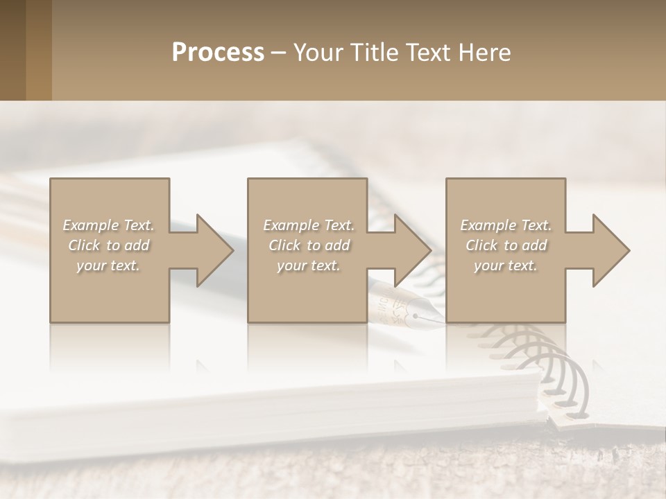 A Notebook With A Pen On Top Of It PowerPoint Template