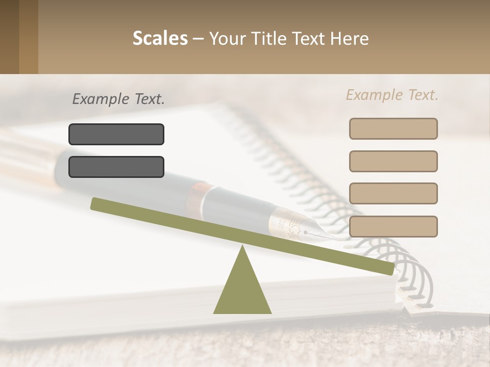 A Notebook With A Pen On Top Of It PowerPoint Template
