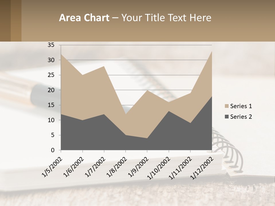 A Notebook With A Pen On Top Of It PowerPoint Template