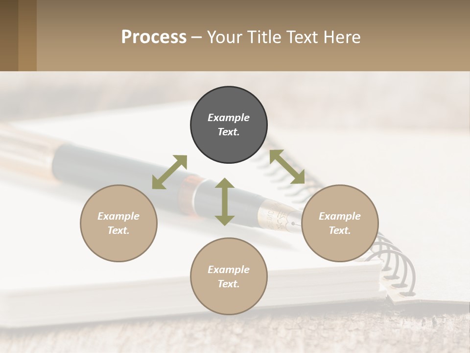 A Notebook With A Pen On Top Of It PowerPoint Template