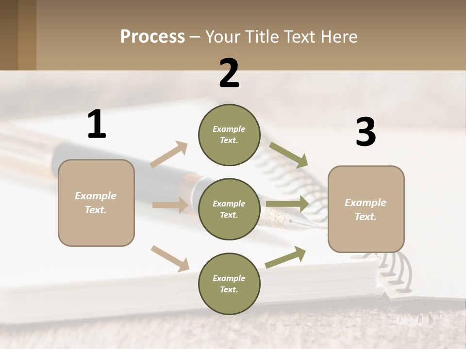 A Notebook With A Pen On Top Of It PowerPoint Template