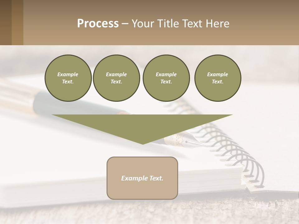 A Notebook With A Pen On Top Of It PowerPoint Template
