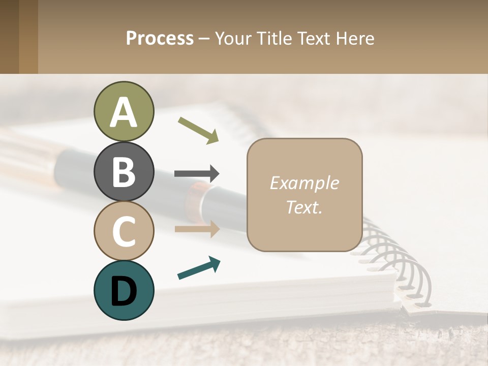 A Notebook With A Pen On Top Of It PowerPoint Template