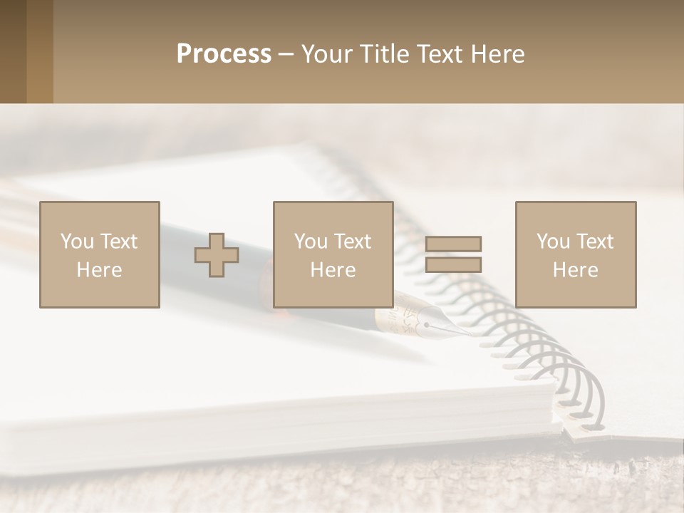 A Notebook With A Pen On Top Of It PowerPoint Template