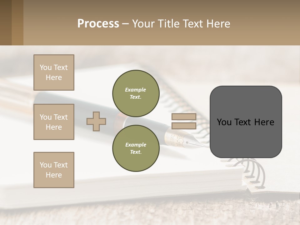 A Notebook With A Pen On Top Of It PowerPoint Template