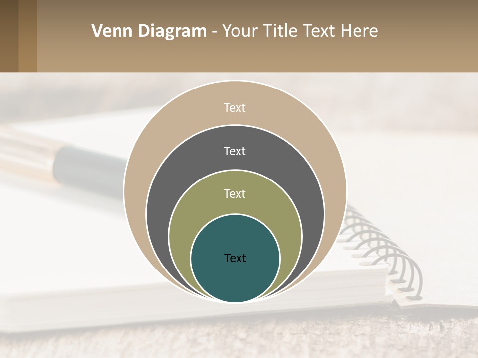 A Notebook With A Pen On Top Of It PowerPoint Template
