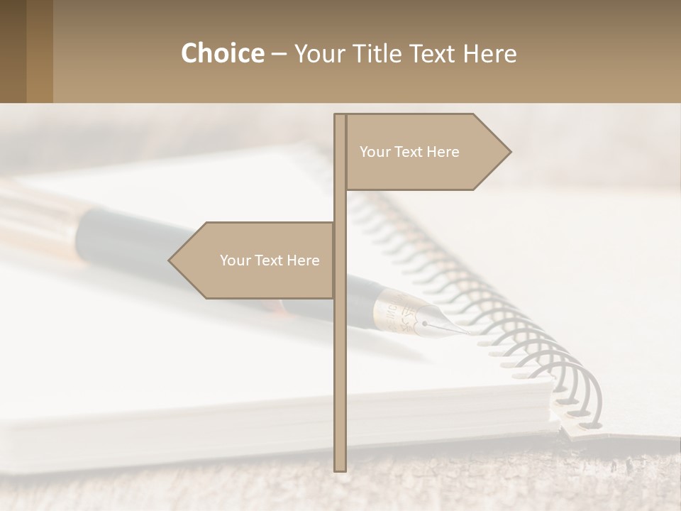 A Notebook With A Pen On Top Of It PowerPoint Template