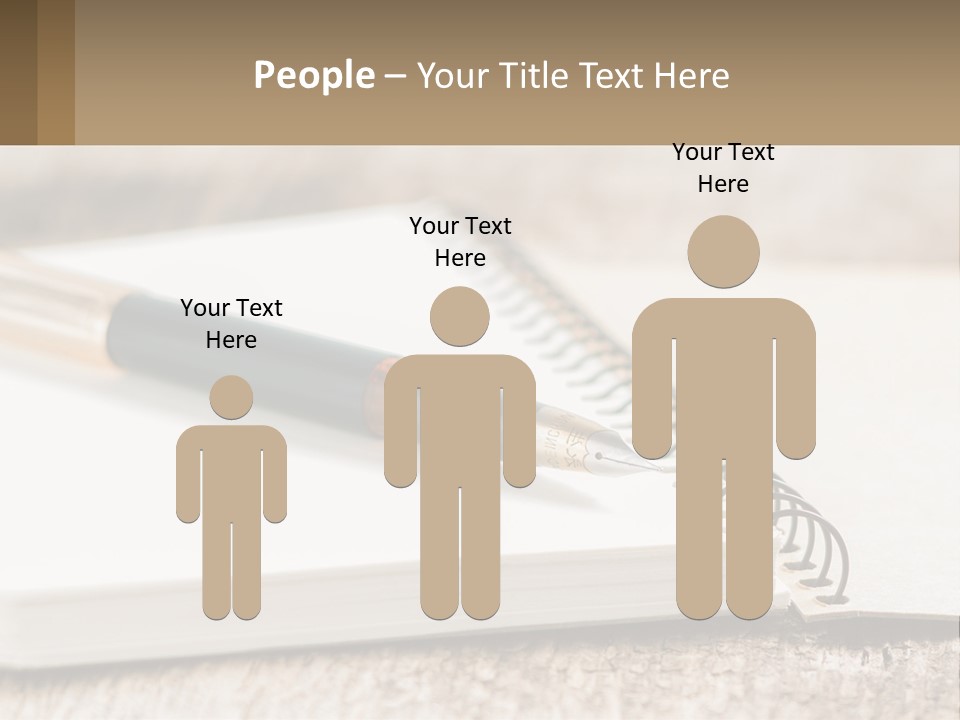 A Notebook With A Pen On Top Of It PowerPoint Template