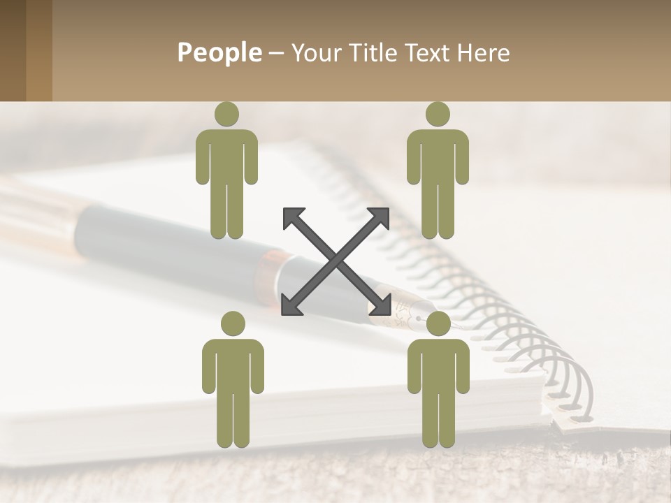 A Notebook With A Pen On Top Of It PowerPoint Template