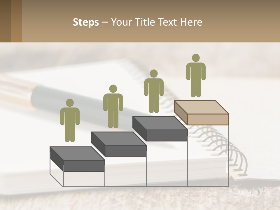 A Notebook With A Pen On Top Of It PowerPoint Template