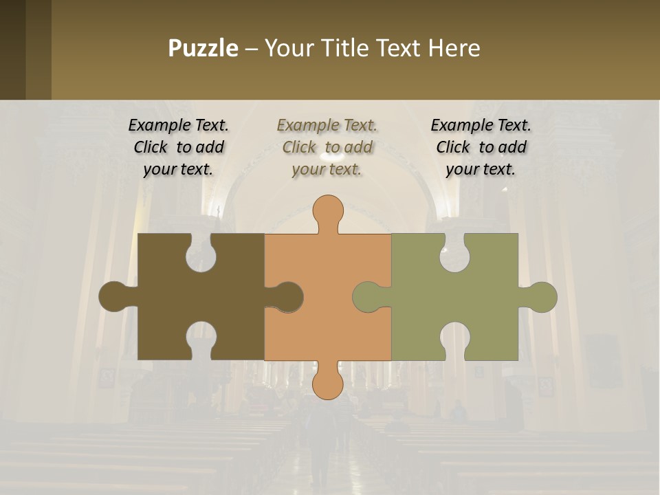 The Interior Of A Church With Columns And Arches PowerPoint Template