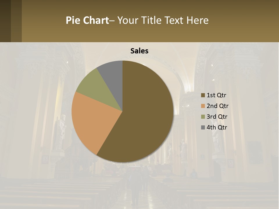 The Interior Of A Church With Columns And Arches PowerPoint Template