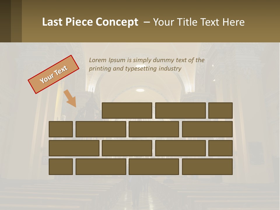 The Interior Of A Church With Columns And Arches PowerPoint Template