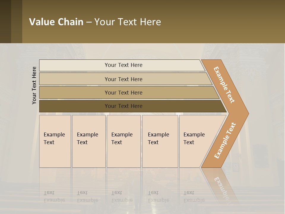 The Interior Of A Church With Columns And Arches PowerPoint Template