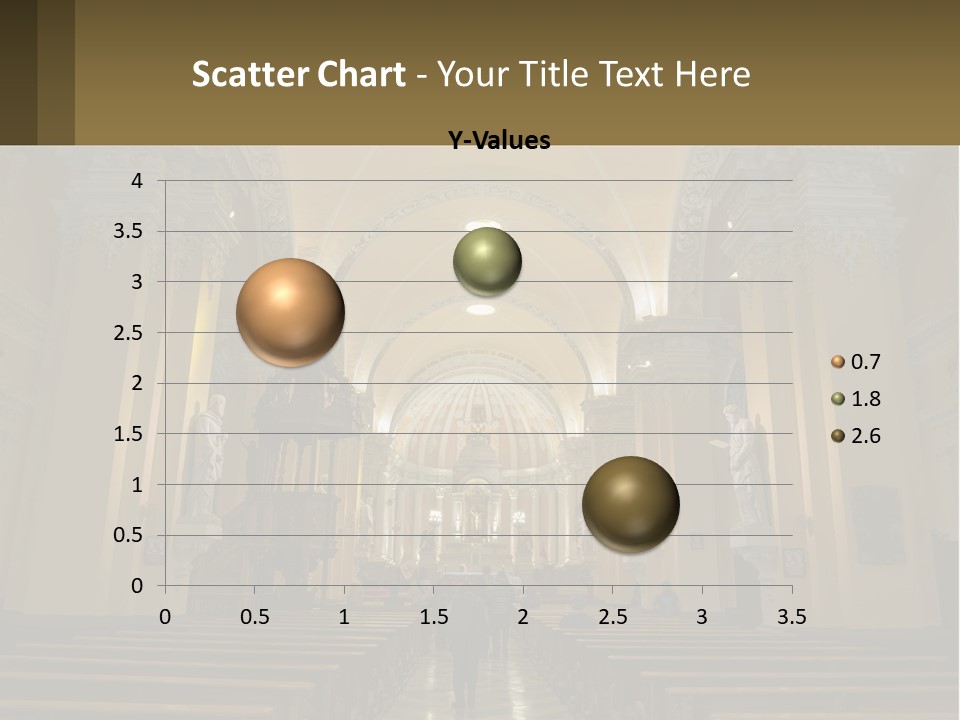 The Interior Of A Church With Columns And Arches PowerPoint Template