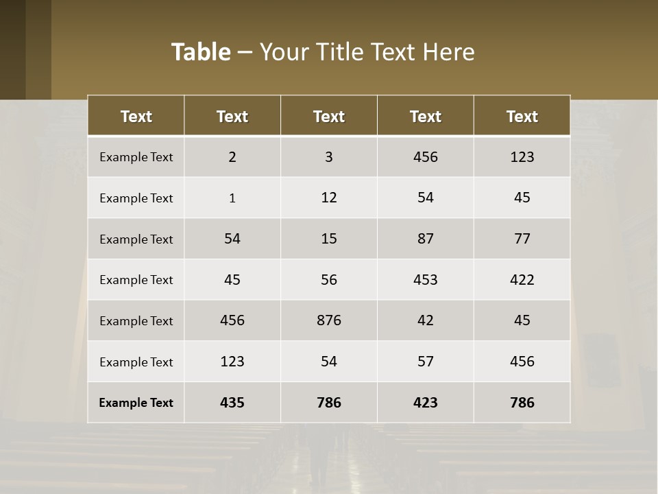 The Interior Of A Church With Columns And Arches PowerPoint Template