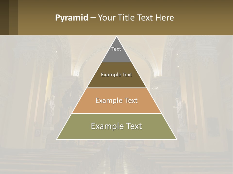 The Interior Of A Church With Columns And Arches PowerPoint Template