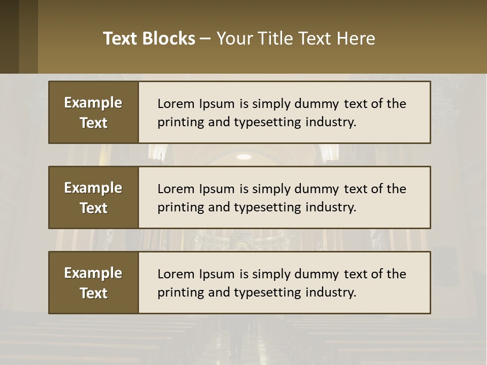 The Interior Of A Church With Columns And Arches PowerPoint Template