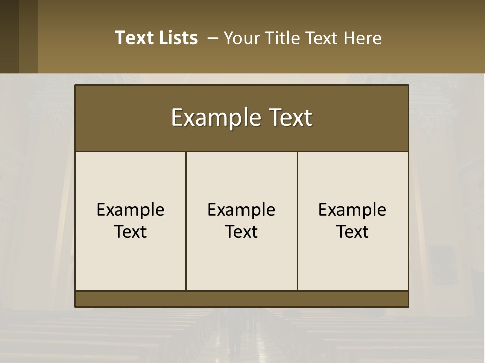 The Interior Of A Church With Columns And Arches PowerPoint Template