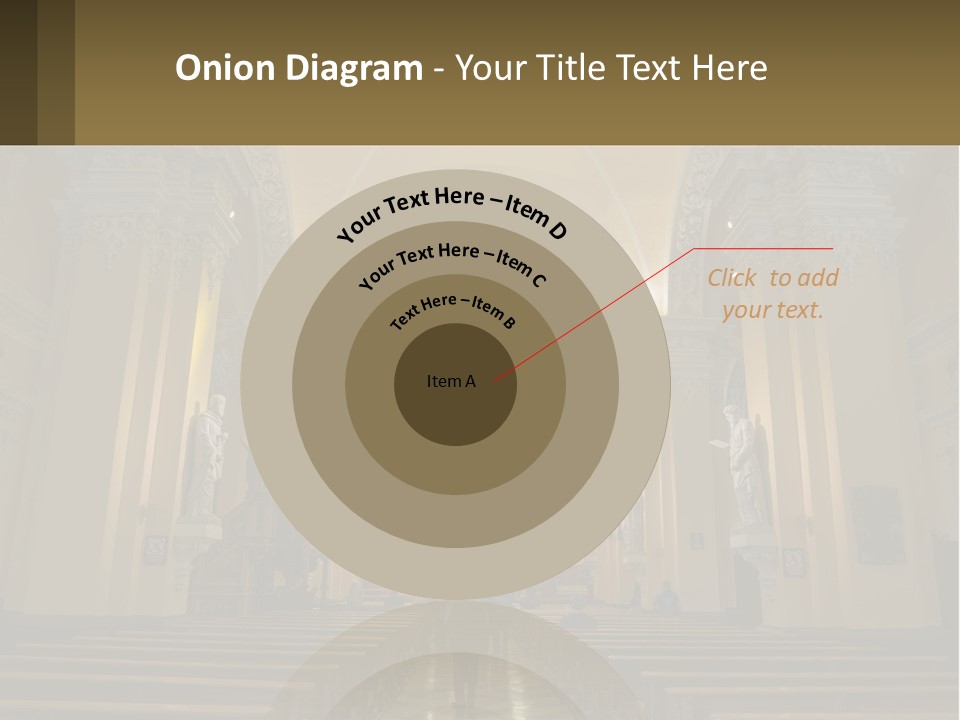 The Interior Of A Church With Columns And Arches PowerPoint Template