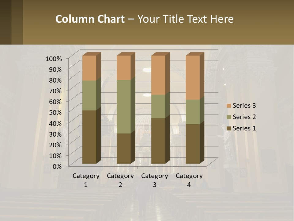 The Interior Of A Church With Columns And Arches PowerPoint Template