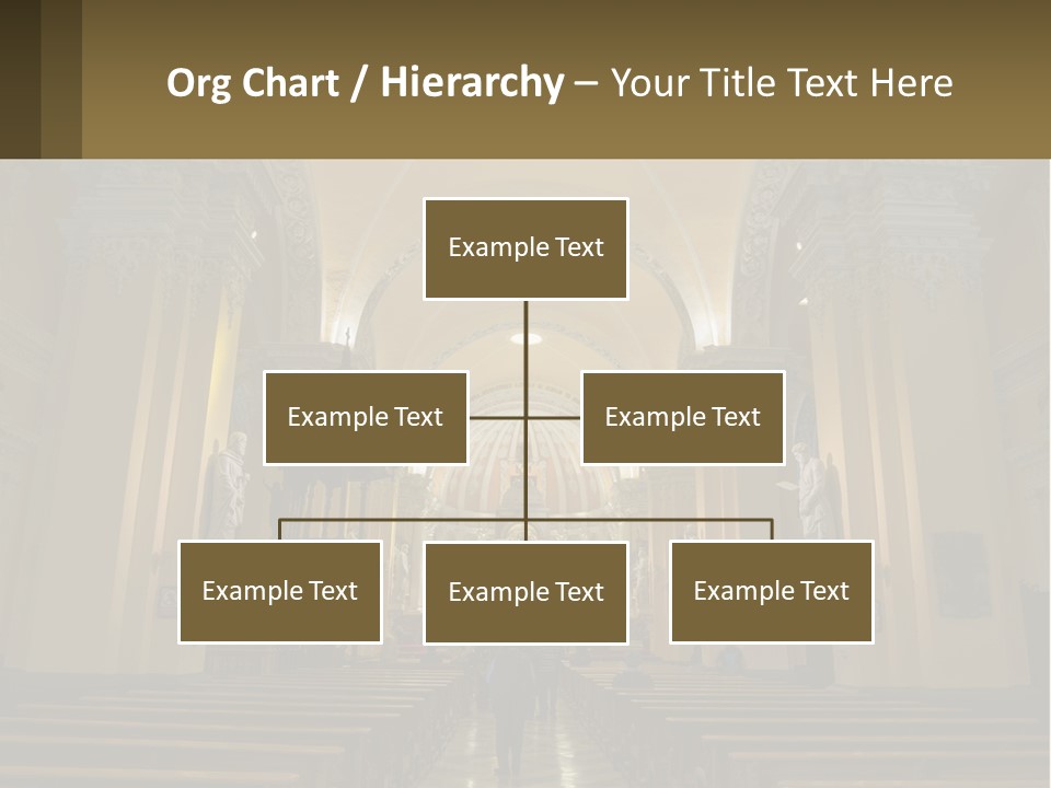 The Interior Of A Church With Columns And Arches PowerPoint Template