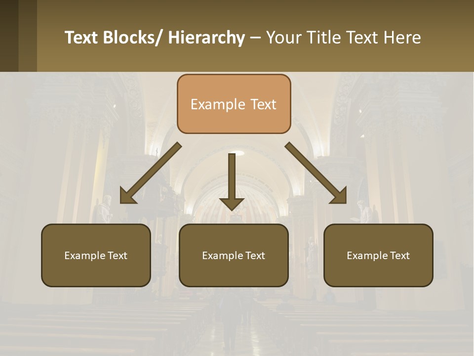 The Interior Of A Church With Columns And Arches PowerPoint Template
