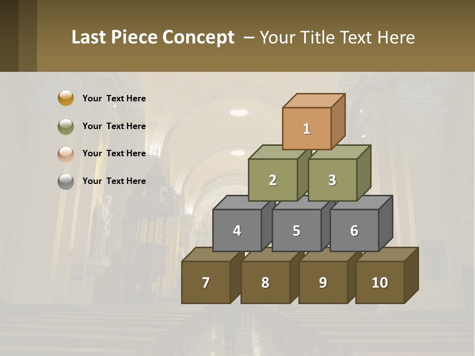 The Interior Of A Church With Columns And Arches PowerPoint Template
