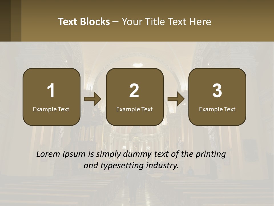 The Interior Of A Church With Columns And Arches PowerPoint Template