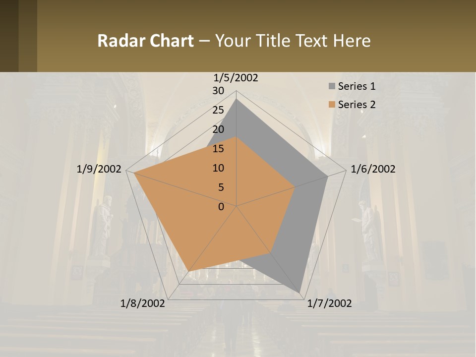 The Interior Of A Church With Columns And Arches PowerPoint Template