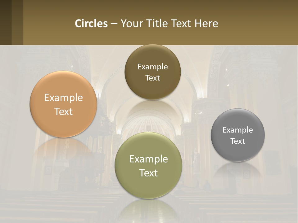The Interior Of A Church With Columns And Arches PowerPoint Template