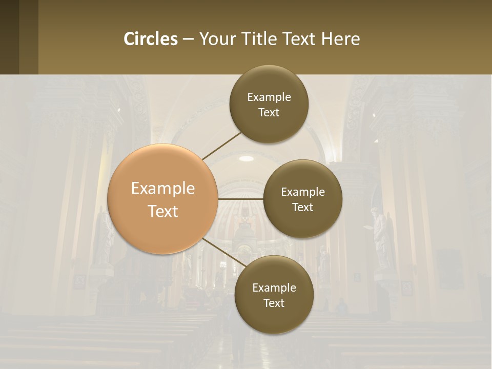 The Interior Of A Church With Columns And Arches PowerPoint Template