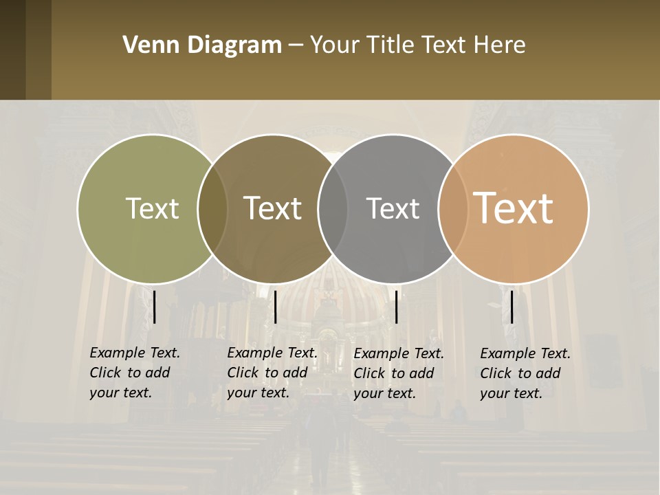 The Interior Of A Church With Columns And Arches PowerPoint Template